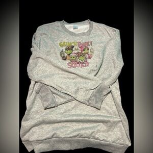 Gray Grinch Squad Sweatshirt sizes Small- 2XL gray ONLY for now. (Runs small)